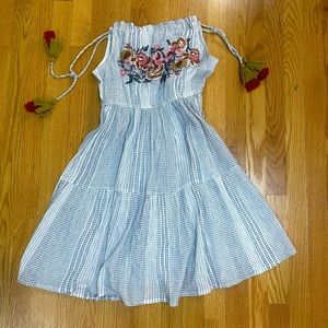 Colorful blue and floral dress!